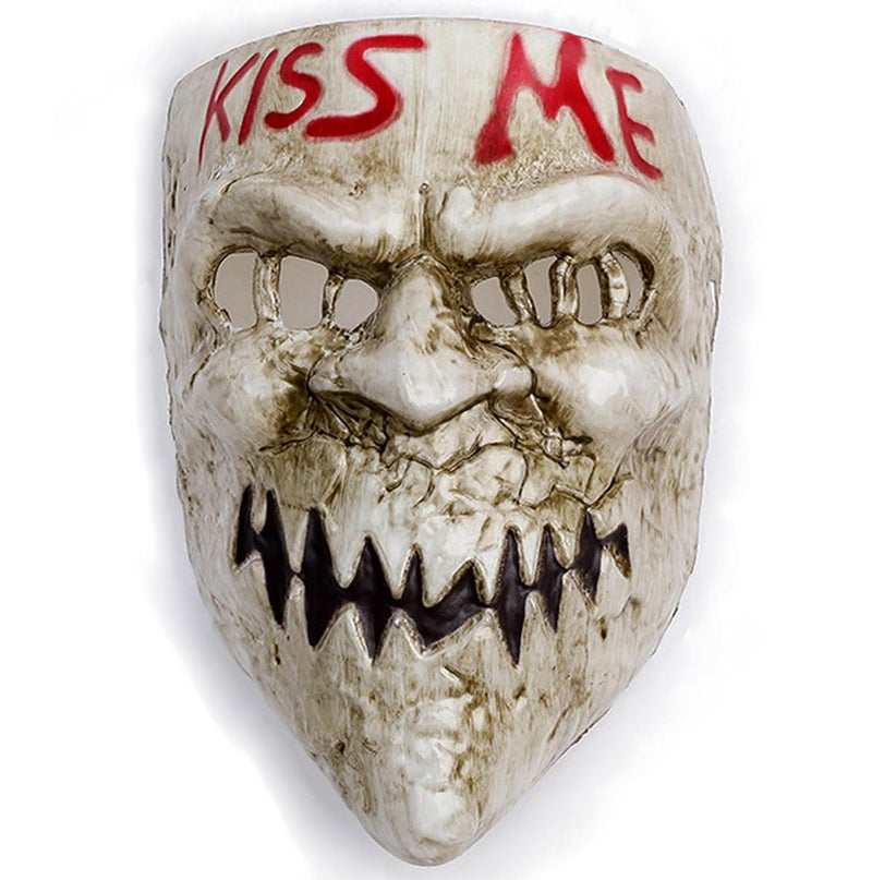 Gmasking 2020 PVC Election Horror New Year Kiss Me Cosplay Mask Adult Halloween Party Costume Props (Red-Tooth) - Image 1